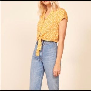 Reformation "Maholo" Top, Floral
